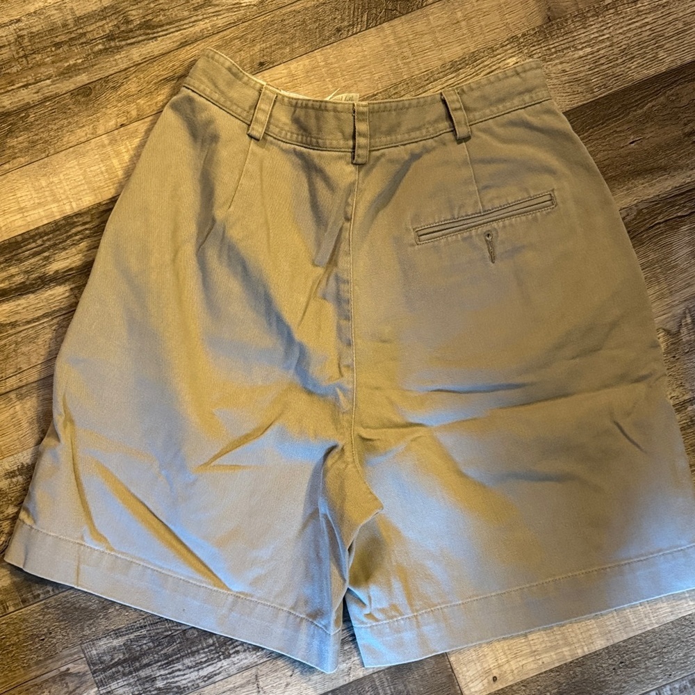 Classic High Waist Tan Women's Shorts / DG23 - Picture 4 of 4